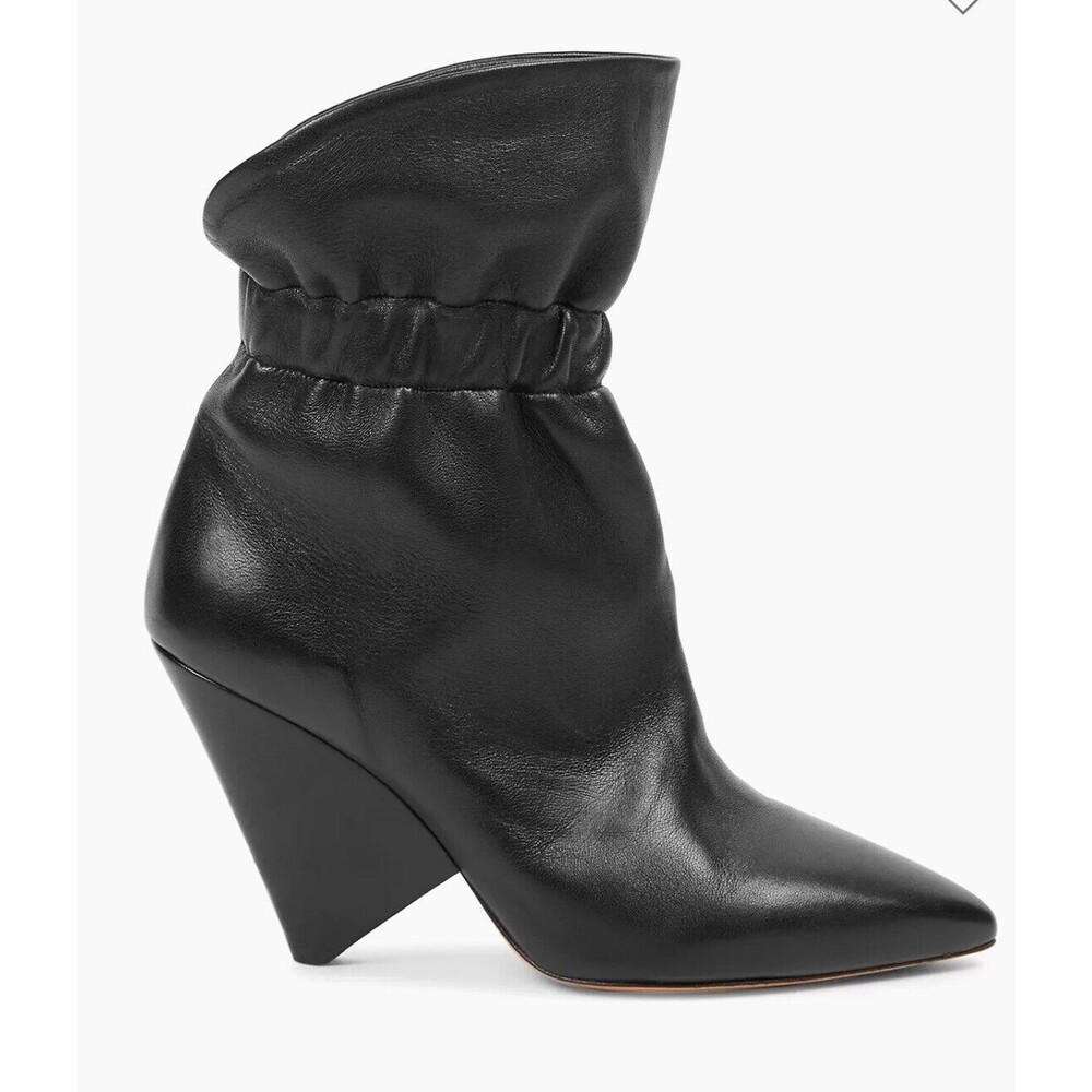 Isabel Marant Black Cone Heel Ankle Boots Size FR 39 US 8 New Without Box